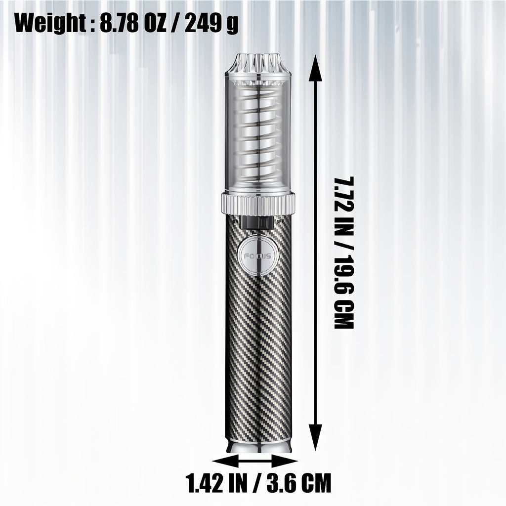Encendedor recargable | Encendedor de metal, potente, grande, con diseño de salida de vórtice visible, pulido, resistente al viento, recargable
