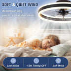 Ventilador de techo con luz y aplicación para dormitorio y sala de estar | Control Remoto