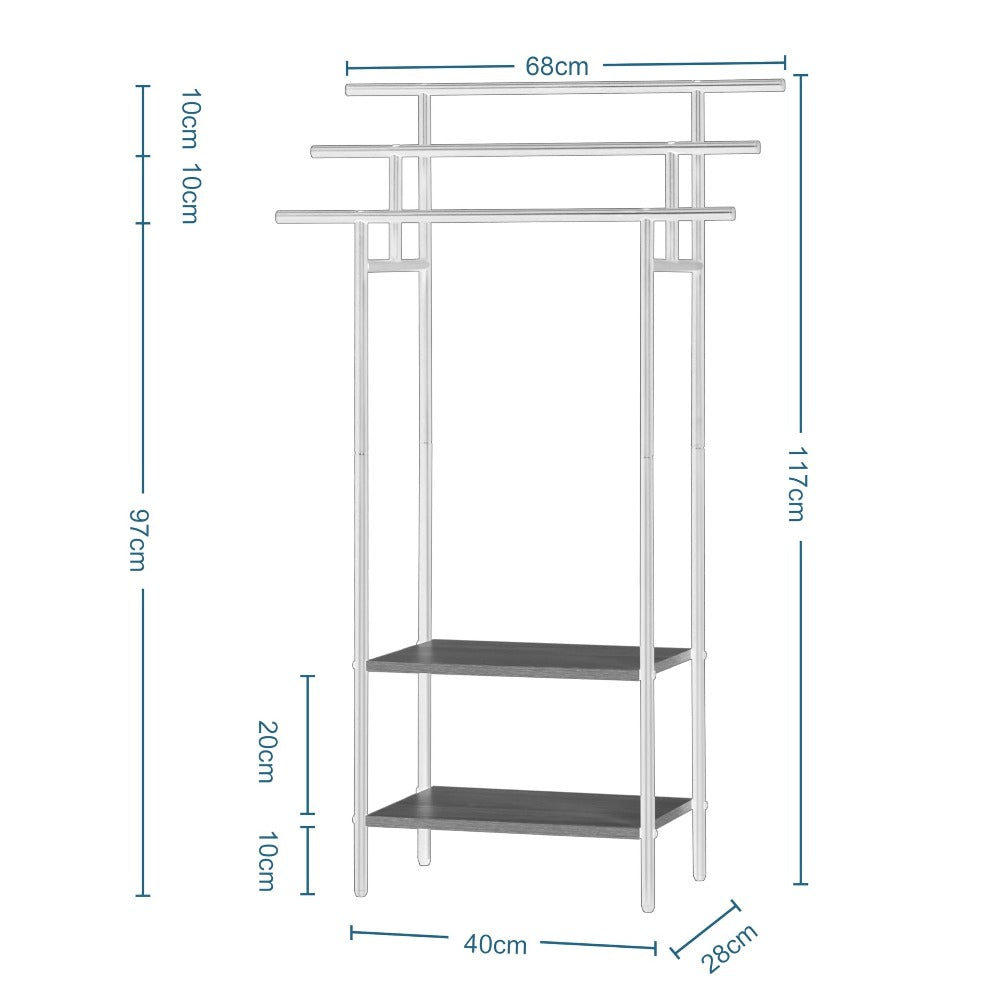 1pc Estante de baño, soporte de toalla vertical negro con 3 soportes de toalla, barra de toalla con 2 estantes, utilizado para toalla y ropa de toalla, hecho de material metálico y madera
