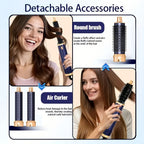 Kit de secador de pelo UKLISS 5 en 1, 1000W, con difusor, rizador automático, alisado y peinado, secador de pelo para baño, cepillo térmico de aire desmontable, rizador de aire, envolvente para rizar, herramienta de alisado de cabello, regalo de San Valen