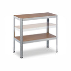 Estantería Metálica Almacenaje de Acero Galvanizado con 5 Baldas de MDF, Plata, 180x90x40cm Modular, Baldas Ajustables, trastero, Garaje.