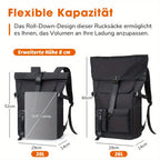 Mochila de Viaje Moderna de 20L/26L para Hombres, Mujeres, Estudiantes, Mochila Escolar Ligera con Tapa Enrollable, con Cremallera Antirrobo, Mochila Ligera para Senderismo, Viajes y Deportes al Aire Libre