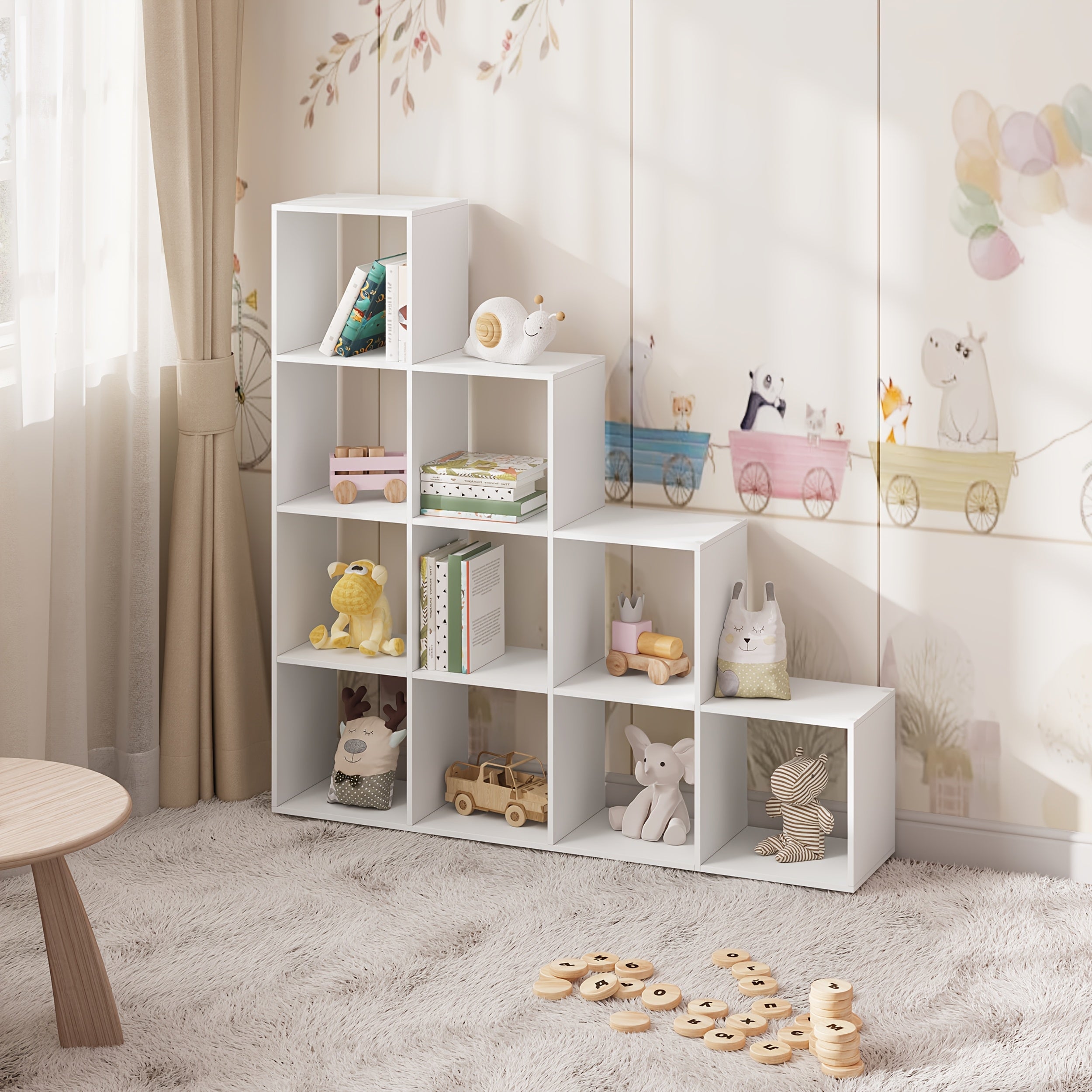 Estantería vertical 136 cm de madera | Libros decoración y almacenamiento en casa