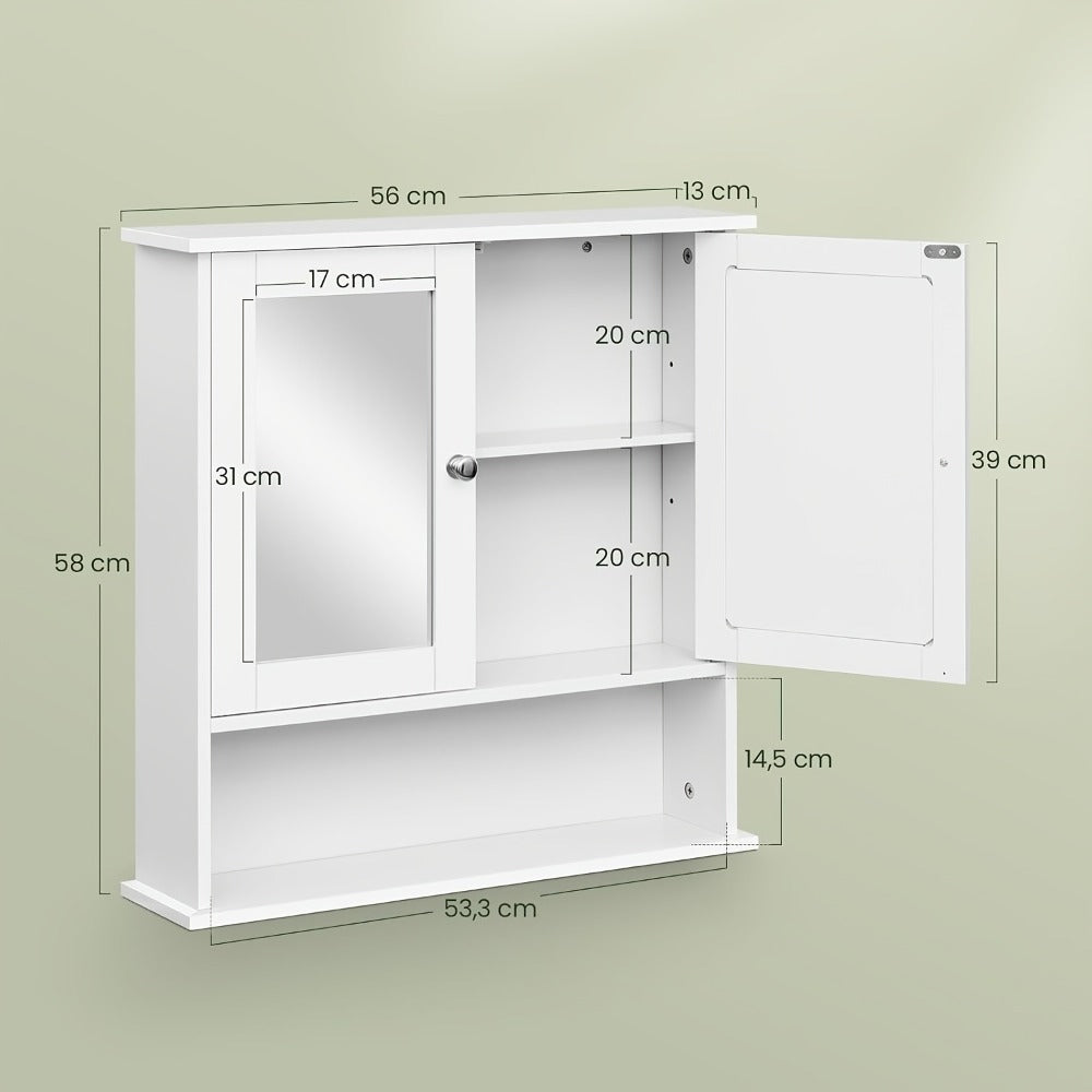 Armario de baño con almacenamiento ajustable | Para lavabo, baño y pasillo