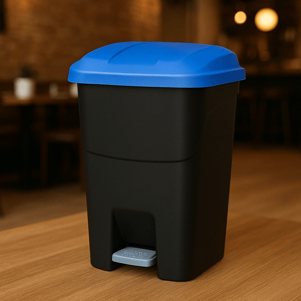 Tayg Cubo de Basura Con Pedal 50 L, Varios Colores – Cubo de Basura Resistente, Facil Limpieza, Capacidad Amplia, Uso de Contenedor para Basura Cocina o Exteriores. 400 x 430 x 509 mm.