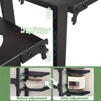 Un estante para ollas robusto con características ajustables y 7 niveles diseñado para guardar ollas, ideal para gabinetes y versátil para usar en encimeras de cocina así como en gabinetes