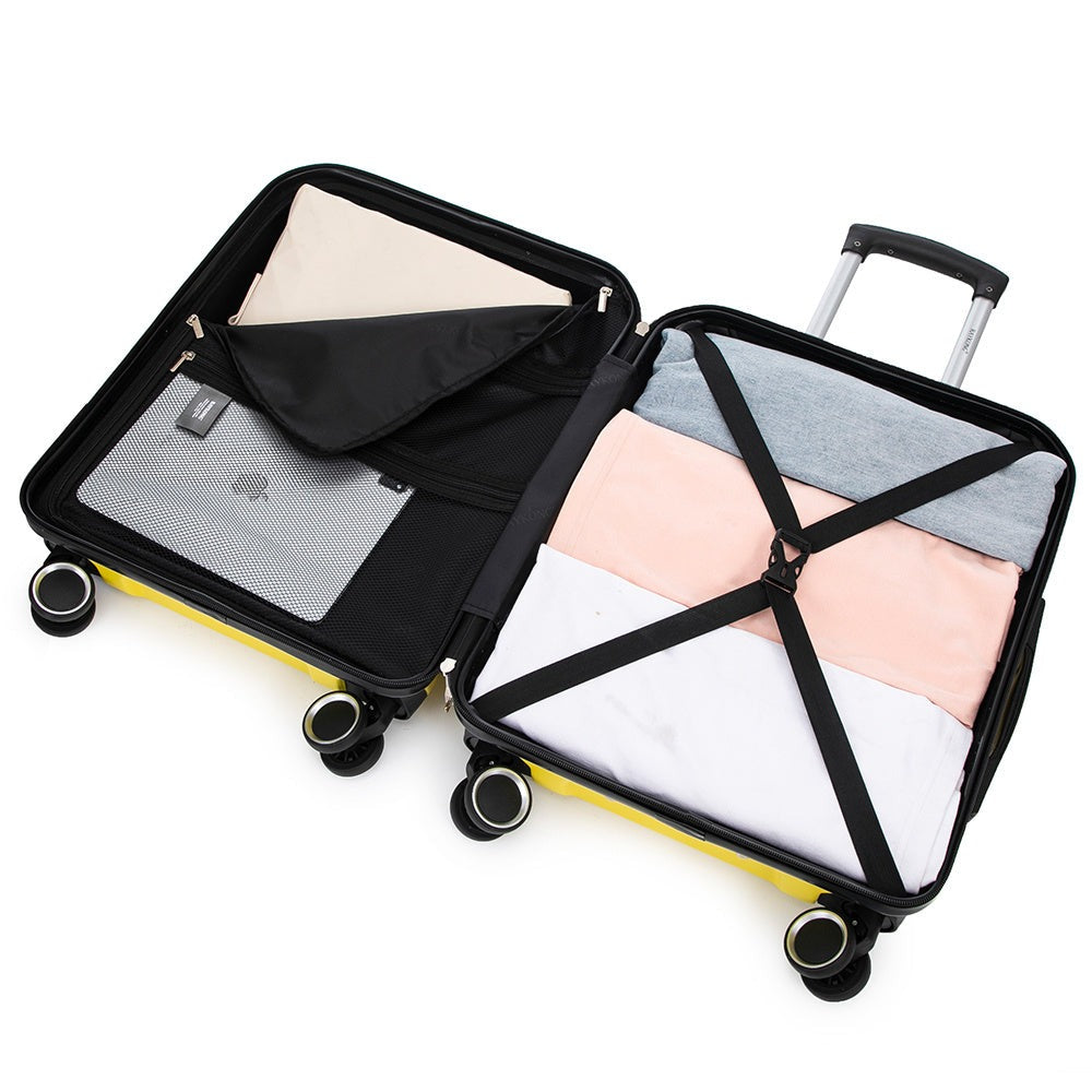 Juego de 3 Maletas 55x40x20cm ABS+Policarbonato | Maleta Mediana Expandible 66x45x27.50 - 30cm Extendido - 23kg | Neceser 29cm | Semirrígida trolley 4 ruedas giratorios a 360º cierre numérico - Negro/AzulMarino/RosaDorado/Turquesa/Menta/Verde/Amarillo/Ros
