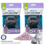 2 Paquetes de Arena para Gatos con Tofu, 6L Cada Uno, Fuerte Absorbencia, Fácil Compacidad, Desagotable, Sin Polvo, Múltiples Aromas Disponibles, Suministros para Mascotas, Sin Polvo Fácil de Aglomerar y Controla Olores -y Segura para Gatitos