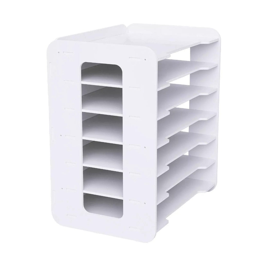 Organizador de Papel de Oficina para Escritorio, Soporte para Archivos de Escritorio, Bandeja para Cartas y Soporte para Papel A4, Hojas para Documentos para la Oficina en Casa, 33.99 X 24.99 X 38.99 cm
