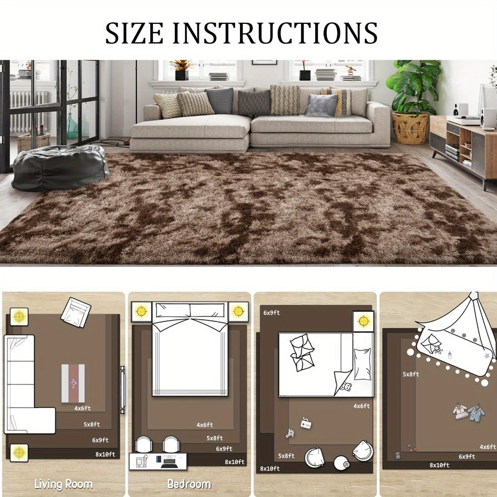 Alfombra Grande Moderna y Suave para Interior, Decorativa de Lujo para Sala, Dormitorio o Habitación Universitaria, Antideslizante y Mullida con Pelo Peludo, Color Gris Claro