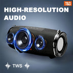 Altavoz Bluetooth | Altavoz sin varillas portátil de alta potencia TG187, audio de alta resolución con doble altavoz, sonido envolvente