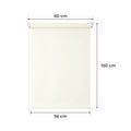 Persiana Enrollable para Ventana • CREMA • 32 tamaños • BOJANEK MINI PERSIANA ENROLLABLE • soportes ajustables • instalación sin taladro • persiana con mecanismo de cadena • cubierta protectora solar • ideal para salas, dormitorios, cocinas, oficinas • pe