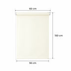 Persiana Enrollable para Ventana • CREMA • 32 tamaños • BOJANEK MINI PERSIANA ENROLLABLE • soportes ajustables • instalación sin taladro • persiana con mecanismo de cadena • cubierta protectora solar • ideal para salas, dormitorios, cocinas, oficinas • pe