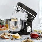 SUPERLEX Batidora de Pie 3 en 1 de 5L con 8 Velocidades, Máquina de Cocina con Función Pulse, Gancho para Masa, Batidor y Batidor de Huevos para Hornear Pasteles y Pan