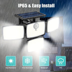Luz solar LED con sensor de movimiento 2 piezas | Para jardín, patio, garaje y seguridad exterior