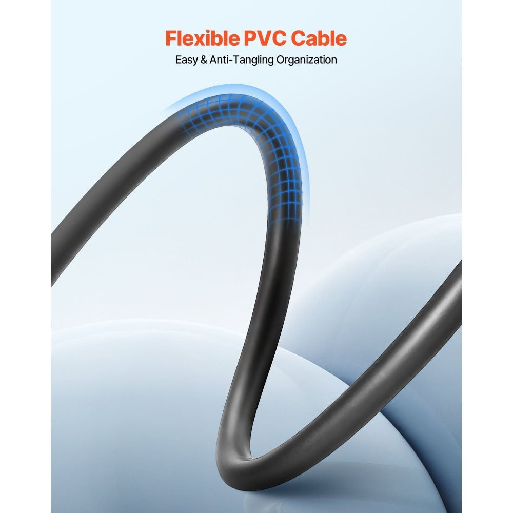 Cable XLR VEVOR 30.48 m, Paquete de 2, Cable DMX Balanceado Blindado Macho a Hembra para Micrófonos, Cable de Altavoz XLR de 3 Pines Chapado en Oro, para Iluminación de Escenario, Micrófonos, Amplificadores, Mezcladores, Sistemas de Altavoces
