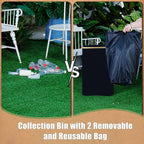Cubo de Reciclaje Plegable de 100L y 70L, Material de Nylon 900D, con Bolsa Extraíble - Organizador de Basura de Tela Oxford Negra de Gran Capacidad, para Reciclaje de Vidrio, Plástico, Metal y Botellas Vacías, Almacenamiento para Cocina y Lavandería