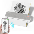 Peripage A40, Mini Impresora, Impresora Térmica Portátil, Soporta 20.98cm X 29.69cm Carta US, Impresora Móvil Inalámbrica Sin Tinta para Viajes, Compatible con Android e iOS, Imprime Docs, Papel de Tatuaje