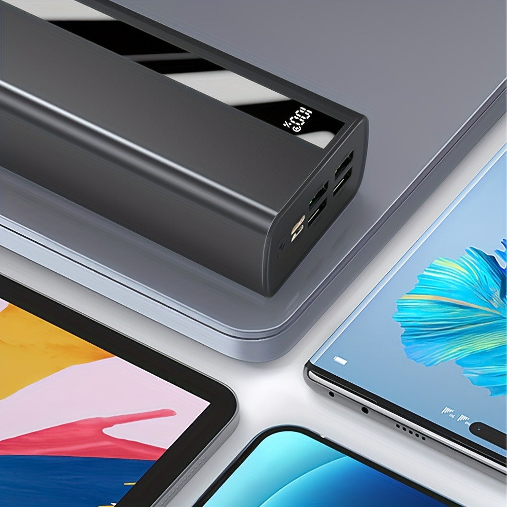 40000mAh Power Bank Cargador Portátil - Soporte PD 22.5W y QC4.0 Carga Rápida con 2 Cables de Salida Integrados y Pantalla LED para iPhone, Teléfonos Android y la Mayoría de Dispositivos Electrónicos