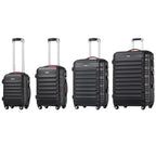 Conjunto PROVITERA de 4 Maletas Rígidas de ABS, Maleta Rígida S-M-L-XL con Asa Telescópica de Gel y 4 Ruedas de Rodadura Fácil, Trolley Ligero y Resistente al Viaje, Equipaje de Mano con Cerradura de Código, Mangos de Gel Ergonómicos, Ruedas Giratorias de