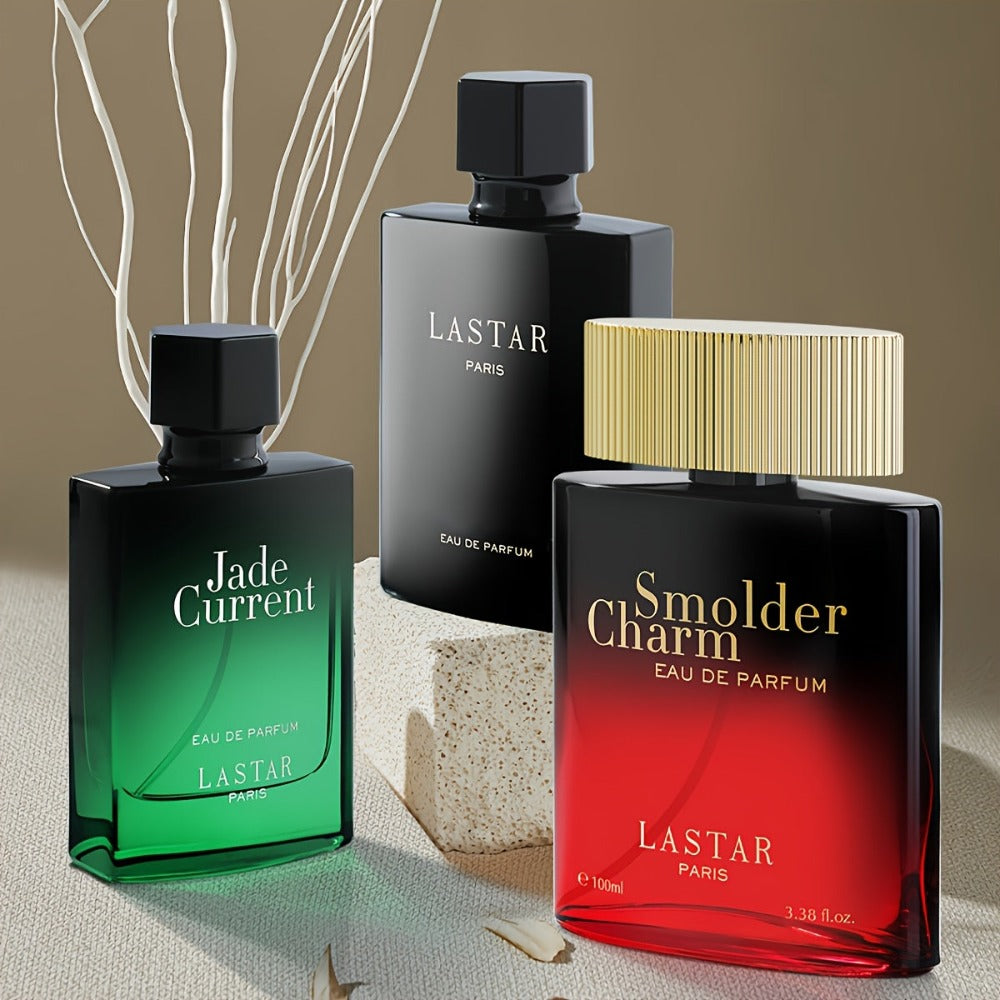 [Perfume de Larga Duración] Set de 3 Botellas de Perfume de Gran Capacidad para Hombre, Colonia de Feromonas para Hombre, Eau de Toilette de Lujo, Fragancia de Sándalo Ámbar Almizcle, Fragancia Duradera y Rica, Adecuado para Citas, Fiestas, Trabajo Diario