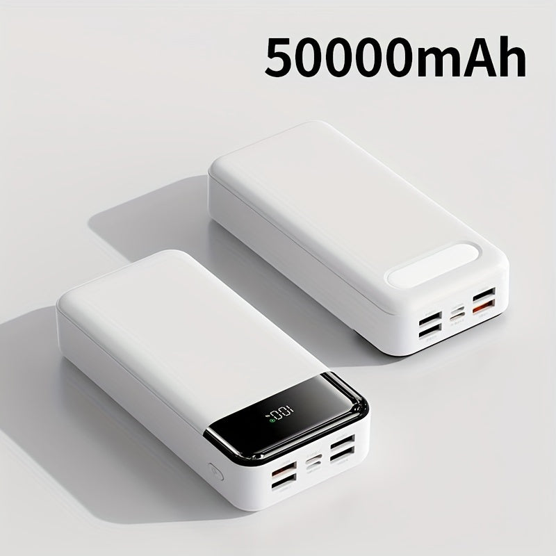Power Bank de Gran Capacidad de 50000mAh con Pantalla LED de Energía y Carga Rápida de 22.5W - Luz para Camping al Aire Libre, Adecuado para iPhone, Android y Dispositivos Digitales, Regalo de Vacaciones