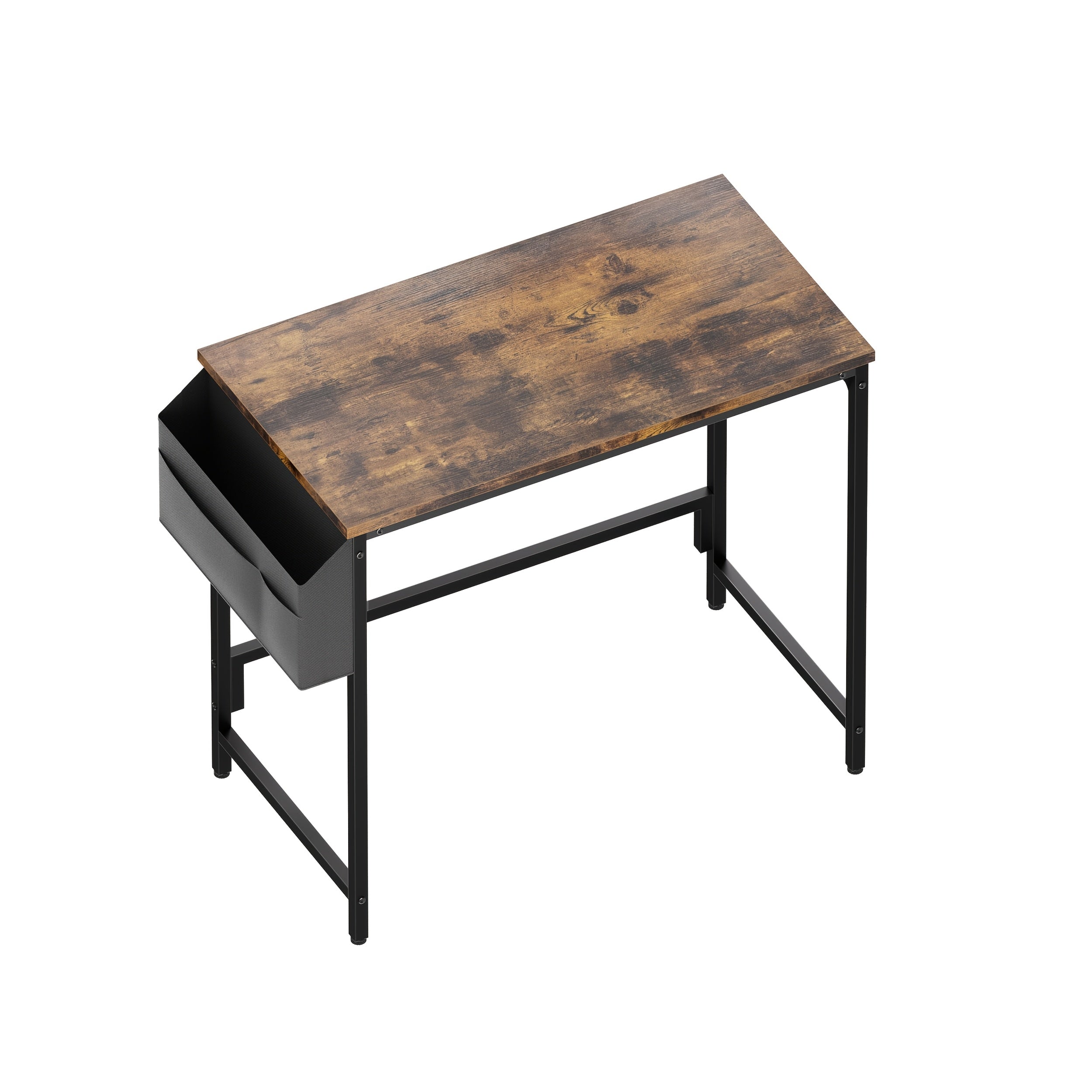 Escritorio, Escritorio para Computadora, Mesa Pequeña, 100 X 48 X 72 Cm/40X19X28In, Mesa de Oficina con Bolsa de Almacenamiento, Mesa para PC para Oficina, Estudio, Dormitorio, Estructura de Metal, Moderno y Fácil