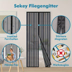 Mosquitera magnética para puerta o ventana | Balcón, patio y ventilación del hogar
