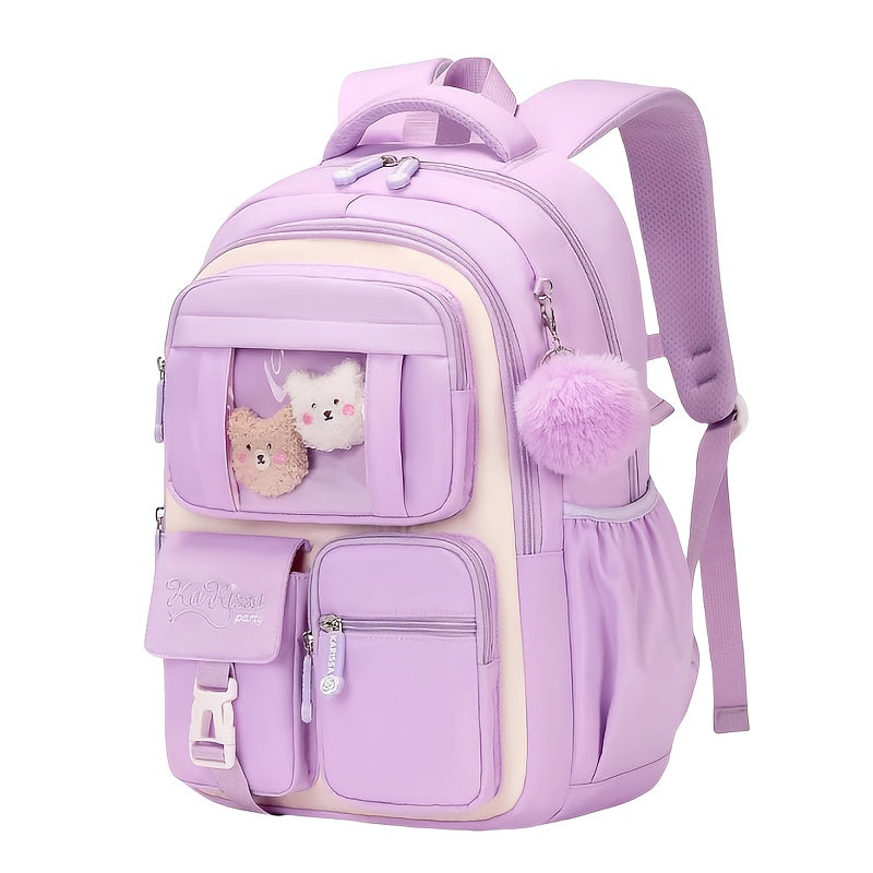 1 Mochila Escolar Transpirable, Bolso Casual para Viajes, Citas y Camping