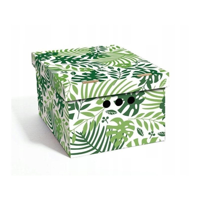 Caja de almacenamiento decorativa de cartón, 1 pieza, con estampado, para ropa, artículos pequeños, documentos, ideal para hogar, oficina o armario, dimensiones: 35x26.3x18.6 cm
