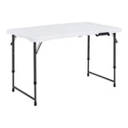 Mesa plegable multiusos ultrarresistente para 4 personas maximo 363kgs protección uv 122x61x56 - 91,5 cm UV100