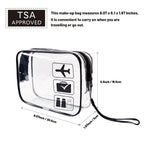 Neceser Transparente Aprobado por la TSA, Tamaño Cuarto para Equipaje de Mano en Aeropuertos, Diseño Transparente para Fácil Visualización, Ideal para Artículos de Cuidado de la Piel y Maquillaje, Equipaje de Mano para Aeropuerto | Aspecto Elegante | Adic