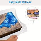 Molde de Silicona Grande y Reutilizable para Mesas de Río de Resina Epoxi y Arte en Resina, Ideal para Platos Especiales, Bandejas, Carpintería y Mesas de Café