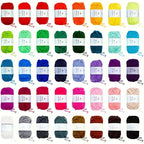 Kit de croché de 40/113 piezas con juego de hilos de 1828.8 metros surtidos para tejer y crochetear, juego de 73 accesorios de croché que incluye ganchillos ergonómicos, agujas de tejer y más, kit ideal para principiantes