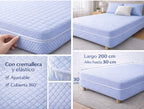 Funda de colchón con cremallera L180° y elástico – Funda completa para colchones de largo200×alto30 cm, tejido suave, no pierde color, disponible en varios tamaños (90/105/135/150 cm)