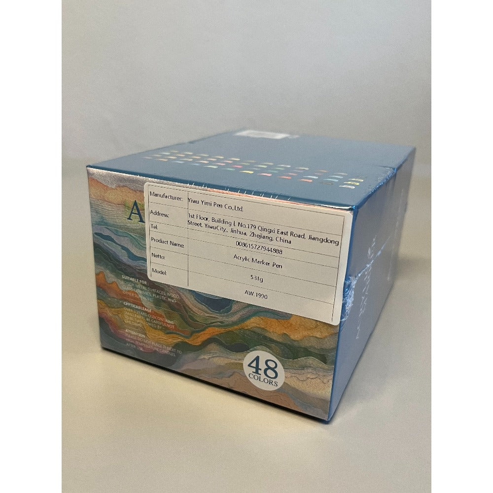 Rotuladores de pintura acrílica de 48/60/80 colores - Pinceles de pintura acrílica multicolor, rotuladores acrílicos para piedras, impermeables, juego de rotuladores acrílicos de punta de pincel, de secado rápido, ideales para pintar piedras, vidrio, cerá
