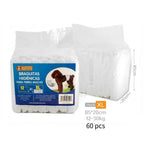 Pañales para mascotas (60 unidades) | Pañal para perros machos | Suaves y cómodos | Transpirables | Apto para perros pequeños, medianos y grandes | Para uso doméstico o de viaje | Tallas XS, S, M, L, XL | 60 unidades por paquete
