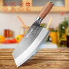 Cuchillo de cocina | 1 pieza Cuchillo de cocina de acero de Damasco, afilado como una cuchilla para rebanar y desmenuzar en la cocina, dureza de