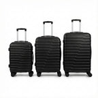 Juego de 3 Maletas Tamaños 18" (51X33X20cm), 22" (61x41x25cm), 26" (71x46x31cm) Medidas con ruedas incluidas, con Cerradura Numérica Maleta Cabina Trolley con Carcasa ABS Ligera, Asa Telescópica de Aluminio y 4 Ruedas Giratorias 360°