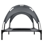 Cama para Perros con Dosel, Cama Elevada para Mascotas con Techo y Estructura de Hierro, Colchón para Dormir de Mascotas, Cama para Gatos, Gris, 76x61x76cm, 92x76x92cm, 122x92x102cm