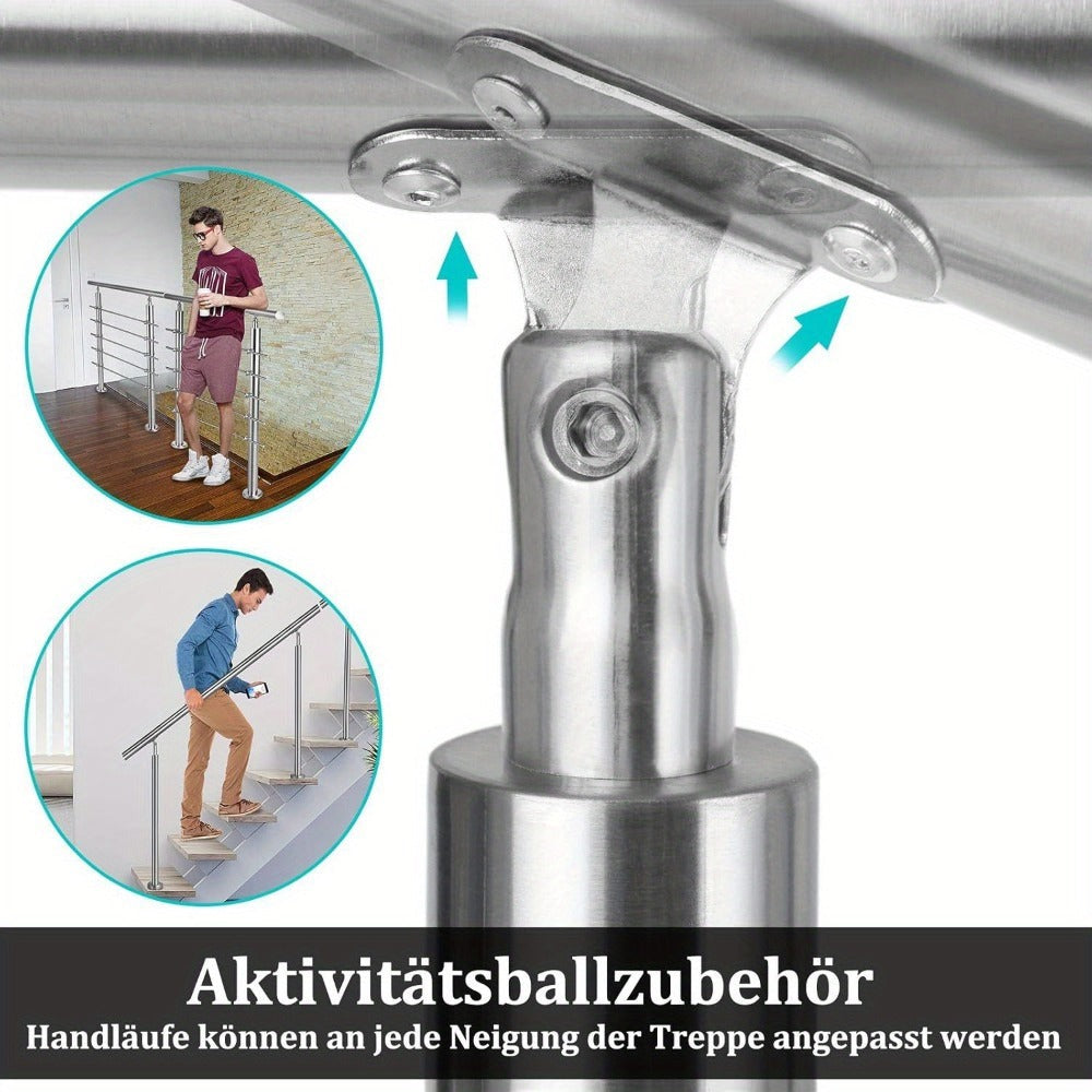 Kit de barandilla de escaleras en acero inoxidable para exteriores e interiores sin barras transversales