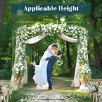 Arco de boda de metal de 3x3 m, soporte de fondo cuadrado ajustable en altura, soporte de arco de globo de metal rectangular para decoración de fondo de cabina de fotos de fiesta de cumpleaños de boda, arcos de boda amarillos para ceremonia, marco de cena