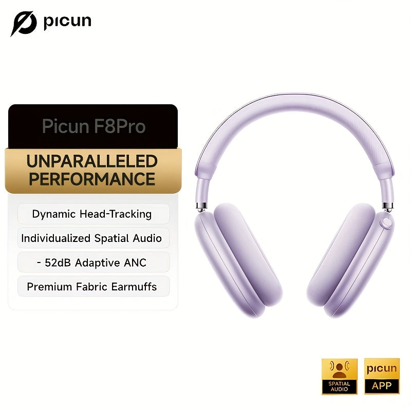 Auriculares Bluetooth | Auriculares híbridos con cancelación activa de ruido Picun con múltiples modos, auriculares inalámbricos supraaurales