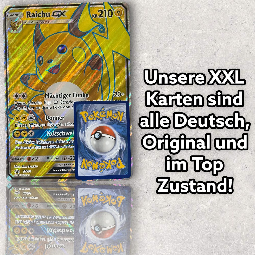 Pokémon XXL Inglés Paquete de 2 Jumbo Sobre Tamaño Aleatorio Raridad V/VMAX/HOLO/EX/GX
