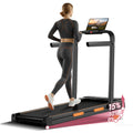 Caminadora plegable UMAY 3 en 1 con inclinación del 15%, con manillar, portátil y pequeña para el hogar, capacidad de 136.08 kg