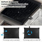 Escurridor de cubiertos de dos niveles con rejilla de drenaje, con salida de agua giratoria de 360°, equipado con una tabla de drenaje y un escurridor de cubiertos, un escurridor de cubiertos para encimera de cocina, un escurridor multifuncional que ahorr