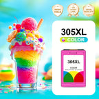 Cartuchos de tinta de recambio remanufacturados 305XL 305 de color para HP Deskjet 6000 6055 6400 6458 6458e 6455e