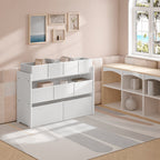 Gabinete de almacenamiento con cajones, 1 pieza, estante práctico, artículos de almacenamiento, se puede usar como estantería, estante de almacenamiento, estante de tres niveles con múltiples cajones, caja de almacenamiento de tela no tejida, para dormito