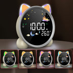 Reloj Despertador Lemnoi para Niños, Entrenador de Sueño para Niños y Niñas, Reloj Despertador Infantil con Pilas, Cuenta Regresiva, Función Snooze, 3 Niveles de Brillo