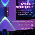 4/2/1 Luz Nocturna LED Inteligente con Sensor de Movimiento, 3 Modos de Iluminación, Cambio de Color RGB, Montaje Magnético Recargable USB para Entrada, Dormitorio y Armario